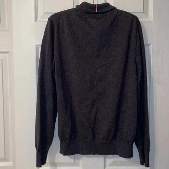 Tommy Hilfiger Gray 1/4 Zip Sweater Size Large - Picture 2 of 9